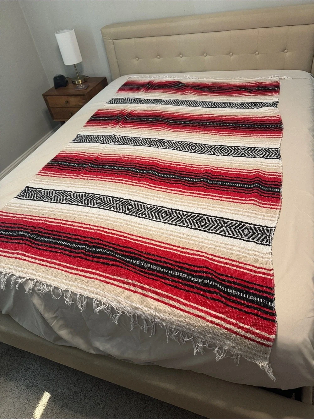 Made in Mexico Striped Mexican Style Bed Throw